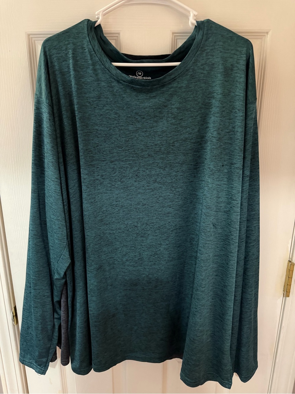 Real Essentials Men’s Long Sleeve Crew Neck Tee — Burgundy, Gray, Teal - Picture 2 of 8